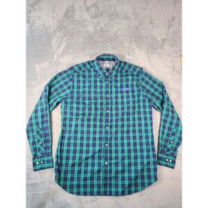 Southern Tide Shirt‎ Mens Medium Plaid Long Sleeve Button Up Vented Fishing